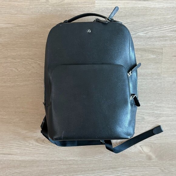 Lapis Bard Leather Backpack - Black